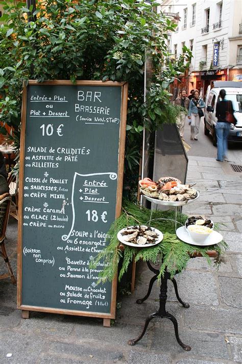 Paris Cafe Lunch Menu Photograph by Allan Morrison - Fine Art America