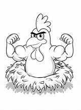 Un Gallo Fuerte Para colorear  Páginas sketch template