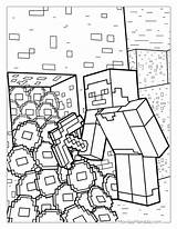 Minecraft Coloring Pages Diamond sketch template