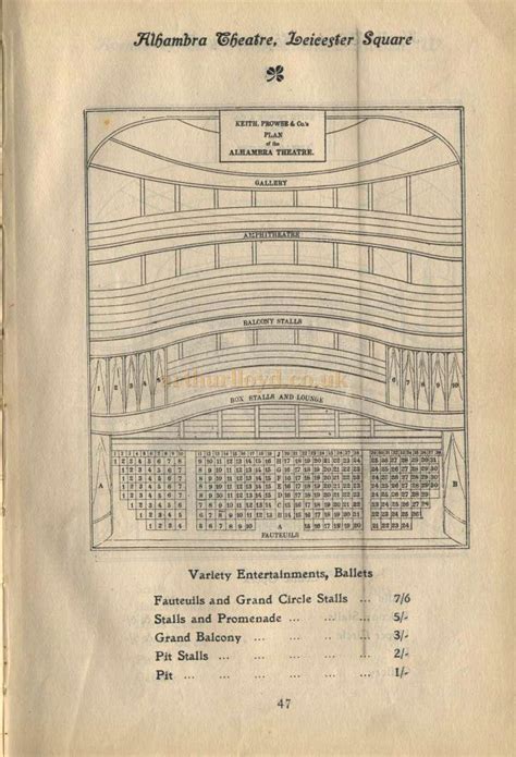 Alhambra Theatre Seating Chart: A Visual Reference of Charts | Chart Master