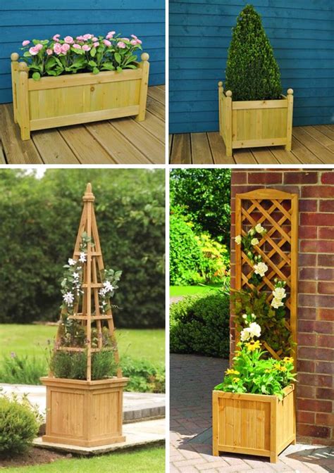 Trellis Wooden Garden Planters for sale in UK | 46 used Trellis Wooden ...