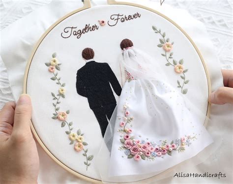 Wedding Embroidery Kit For Bride And Groom Anniversary | Etsy