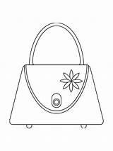 Handbag coloring pages sketch template