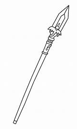Spear Coloring Printable Drawings Pages Sketch Page sketch template