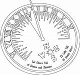 Sundial Printable Pdf sketch template
