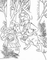Little Red Riding Hood Meets A Wolf Coloring Page  Free Printable sketch template