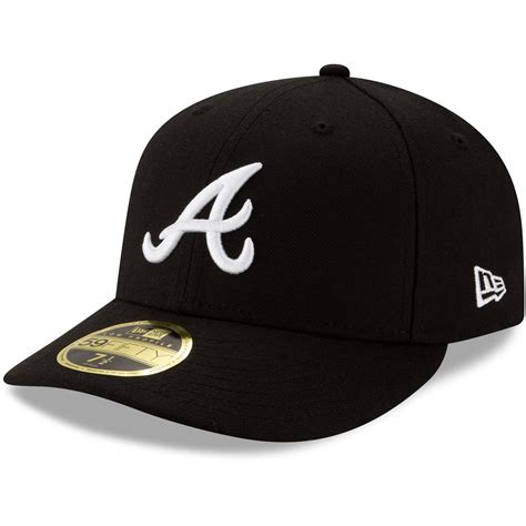 Men's New Era Black Atlanta Braves Team Low Profile 59FIFTY Fitted Hat