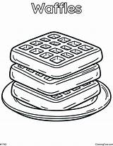 Waffles Coloring Page sketch template