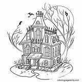 Haunted Castle Coloring Pages sketch template