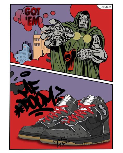 Sneaker Illustration в Instagram: «🔲 "Nike Dunk SB High MF Doom" poster, order in direct! ⠀ 💭 ...