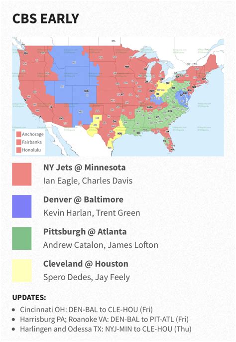 NFL Week 13 TV Coverage Map - Sports Illustrated Arizona Cardinals News ...