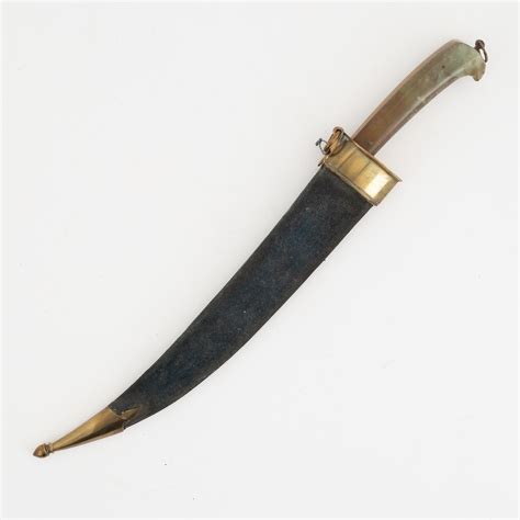 An Indo-Persian dagger with agate handle. - Bukowskis