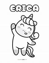 Erica Name Coloring Pages  Nation sketch template