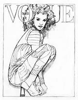 Printable Vogue Coloring Pages sketch template