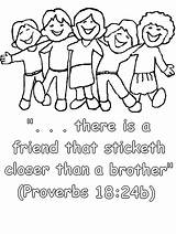 Free Friendship Coloring Pages sketch template