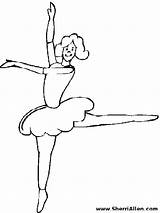 Ballet Dancing Coloring Pages sketch template