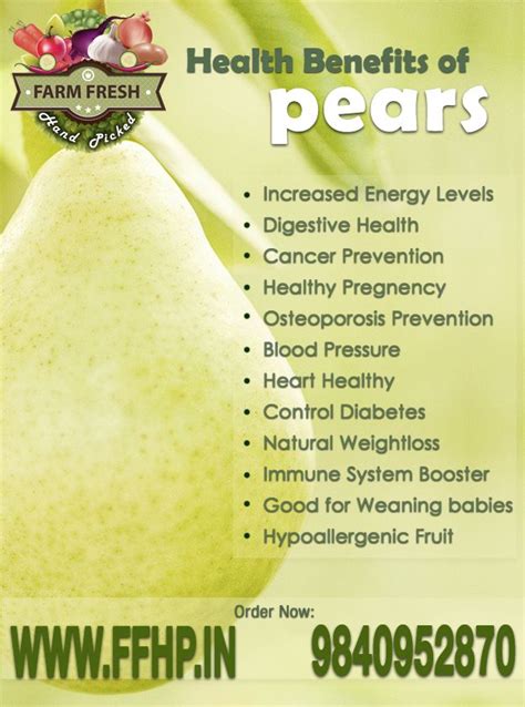 Health Benefits of Pears! | Pears benefits, Improve nutrition, Nutrition