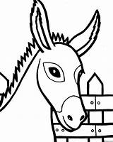 Free Coloring Pages Donkeys Elephants sketch template