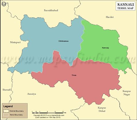 Kannauj Tehsil Map