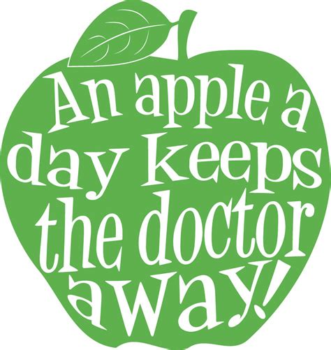 Wandtattoo Apfel Spruch englisch "An apple a day.." | eBay