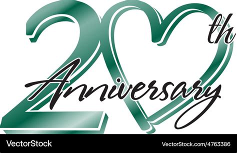 20th anniversary Royalty Free Vector Image - VectorStock