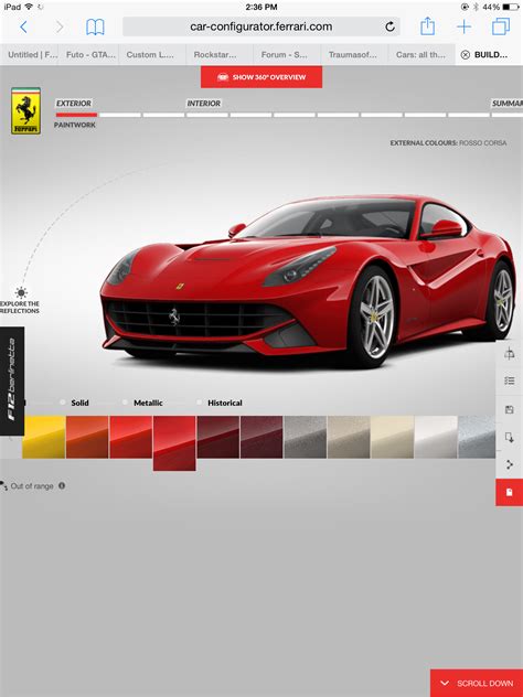 Ferrari Color Palette