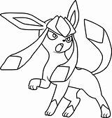Glaceon Coloring Page sketch template