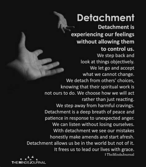 Detachment Is Experiencing Our Feelings Without Allowing Them To ...