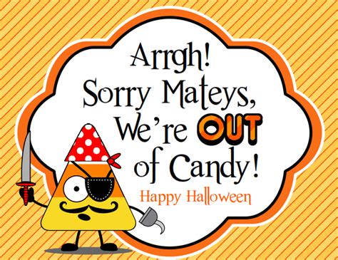 no candy sign for halloween | Candy signs, Halloween signs, Halloween fun