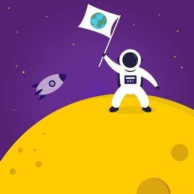 Astronaut With Flag Vector Art, Icons, and Graphics for Free Download