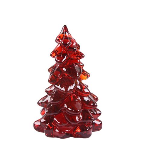 Mosser Glass Christmas Tree - Red 5.5"