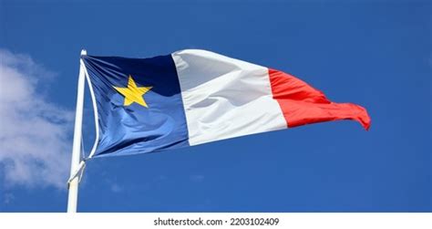 Flag Acadia Adopted On 15 August Stock Photo 2203102409 | Shutterstock