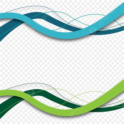 Blue Green Wave Vector Hd PNG Images, Blue And Green Wave Background ...