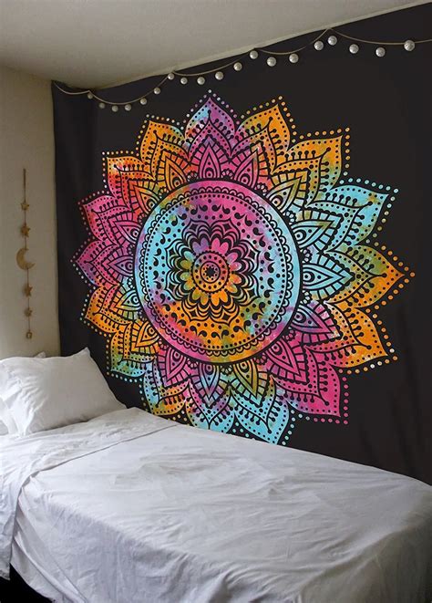 Aliexpress.com : Buy Bohemian Indian Tapestry Mandala Wall Hanging Large Bedspread India ...