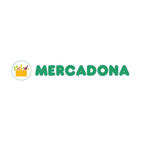 the mercadona logo is shown on a white background with green and yellow ...