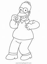 Homer Simpson Coloring Pages Simpsons Colouring Kids Coloriage Bread  sketch template