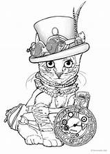 Steampunk Elements Colouring Pages Sketch Coloring Page sketch template