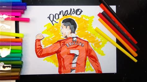 Menggambar dan Mewarnai Christiano Ronaldo Manchester United - YouTube