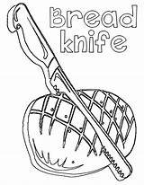 Knife Coloring Sheet Pages sketch template