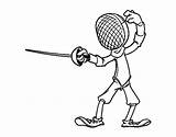 The Best Free Fencing coloring Page Images Download From 8  sketch template