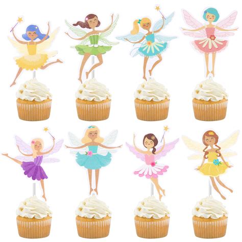 Buy Fairy Cupcake Toppers Fairy Cake Toppers Fairy Cake Decorations for Fairy Birthday Party ...