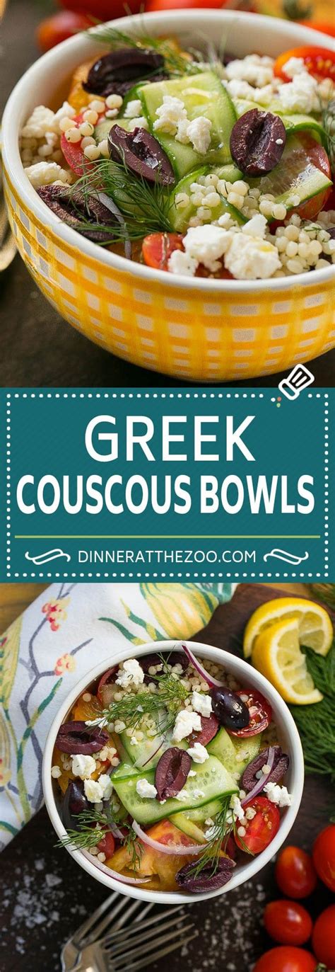 Greek Couscous Bowl Recipe | Greek Couscous | Greek Couscous Salad | Greek Salad Couscous #greek ...
