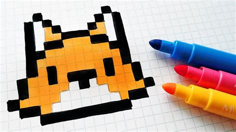 Pixel Art Facile Youtube Handmade Pixel Art How To Draw Kawaii Fox | Images and Photos finder