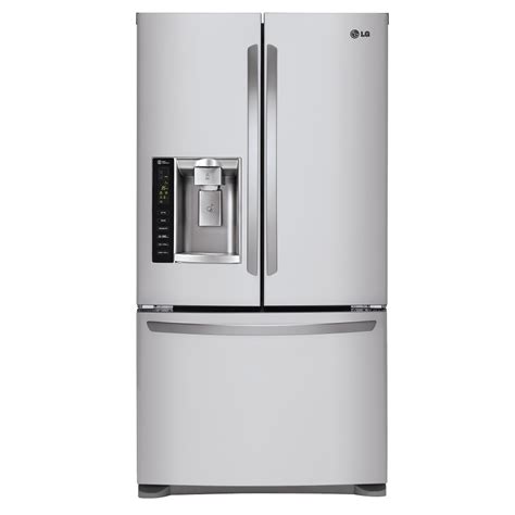 Shop LG 24.7-cu ft French Door Refrigerator with Single Ice Maker (Stainless Steel) at Lowes.com