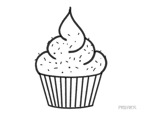 Cupcake Drawing for Kids - PRB ARTS