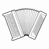 Accordion Coloring Pages sketch template