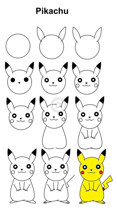 Pikachu Drawing Step By Step For Beginners at Drawing Tutorials