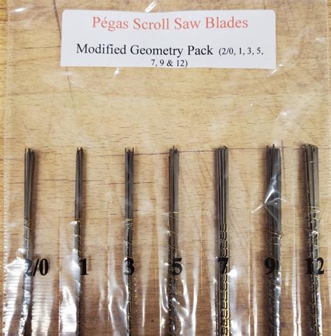 7 Dozen Modified Geometry Pegas Scroll Saw Blades Variety Pack | Etsy