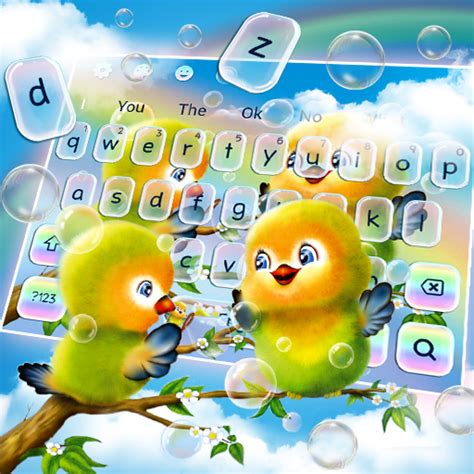 Cute Animated Love Birds Keyboard