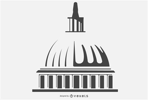 Capitol Building Dome Silhouette Design Vector Download